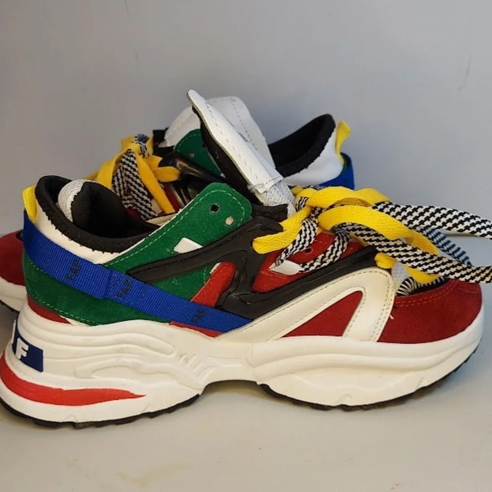 EAF Fashion  Multicolor Chunky Platform Sneakers‎ Womens Size 6.5 Streetwear Red